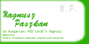 magnusz paszkan business card